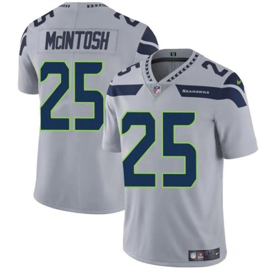 Men's Seattle Seahawks #25 Kenny McIntosh Gray Vapor Limited Football Stitched Jersey - Ujersey
