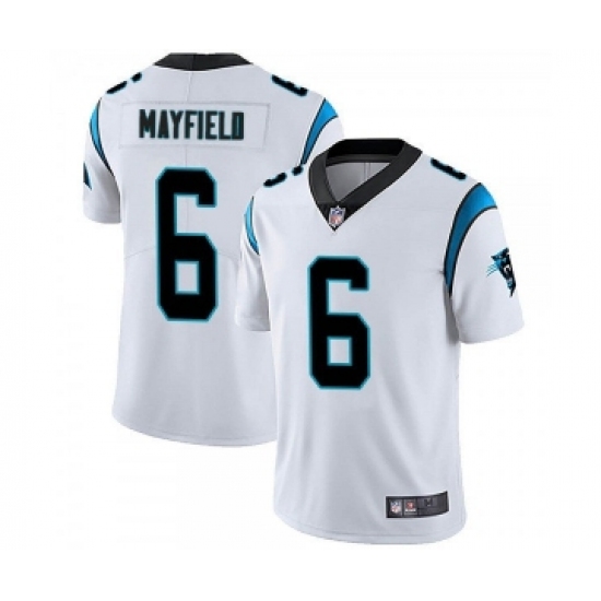 Men's Carolina Panthers #6 Baker Mayfield White Vapor Untouchable Limited Stitched Jersey