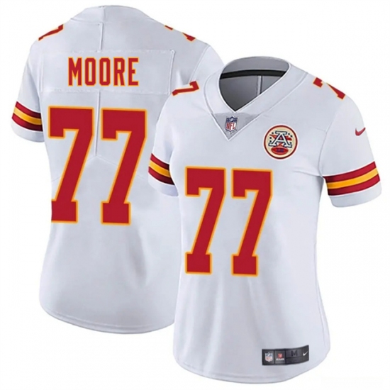 Women's Kansas City Chiefs #77 Jaylon Moore White 2025 Vapor Untouchable Limited Stitched Jersey(Run Small) - Ujersey