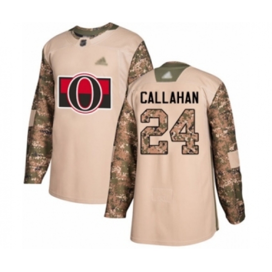 Youth Ottawa Senators #24 Ryan Callahan Authentic Camo Veterans Day Practice Hockey Jersey - Ujersey