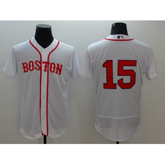 Men's Boston Red Sox #15 Dustin Pedroia White Replica Home Jersey - Ujersey