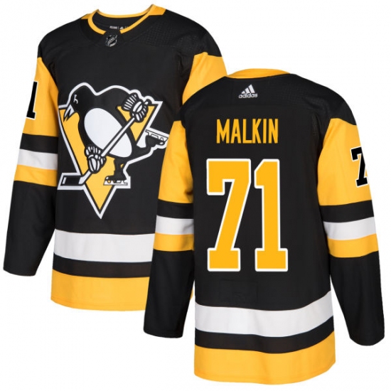 Men's Adidas Pittsburgh Penguins #71 Evgeni Malkin Premier Black Home NHL Jersey - Ujersey