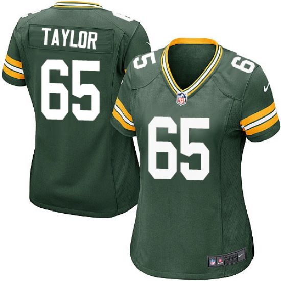 Women's Nike Green Bay Packers #65 Lane Taylor Game Green Team Color NFL Jersey - Ujersey