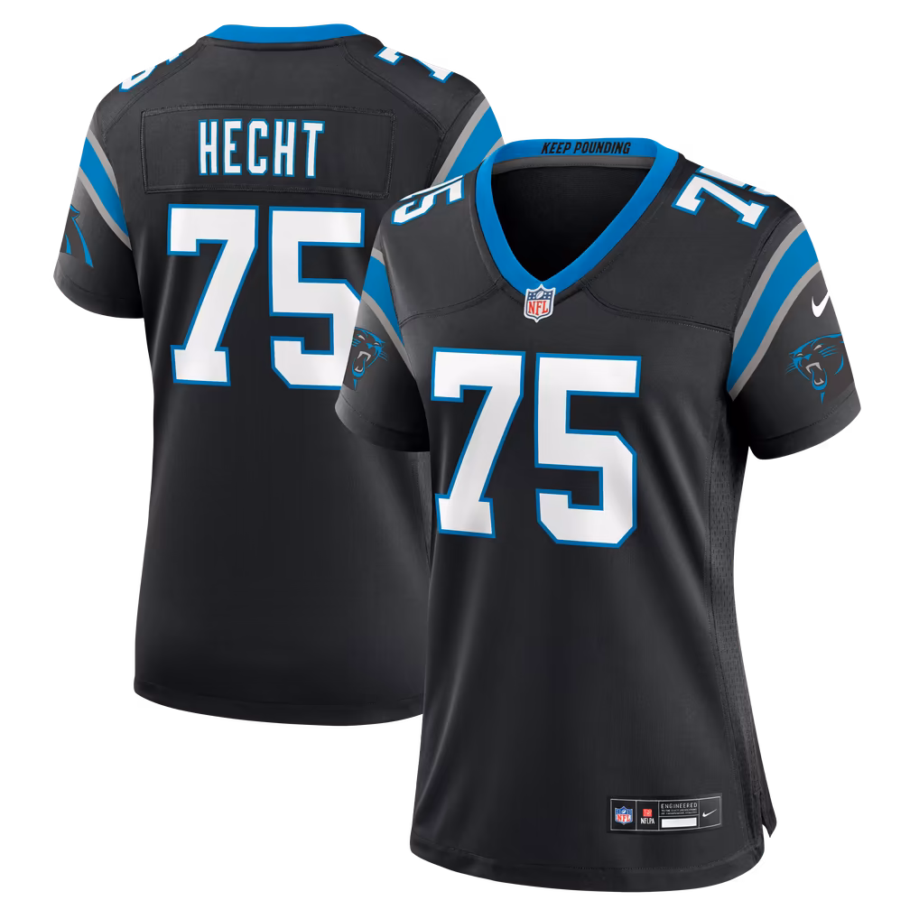 Women's Carolina Panthers Sam Hecht Nike Black Team Game Jersey