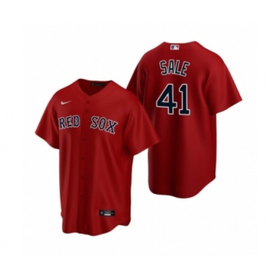 Women's Boston Red Sox #41 Chris Sale Nike Red Replica Alternate Jersey - Ujersey