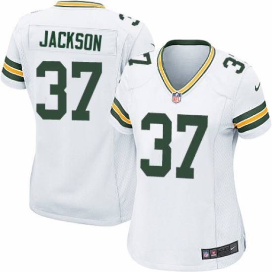 Women's Nike Green Bay Packers #37 Josh Jackson Game White NFL Jersey - Ujersey
