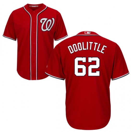Youth Majestic Washington Nationals #62 Sean Doolittle Authentic Red Alternate 1 Cool Base MLB Jersey - Ujersey