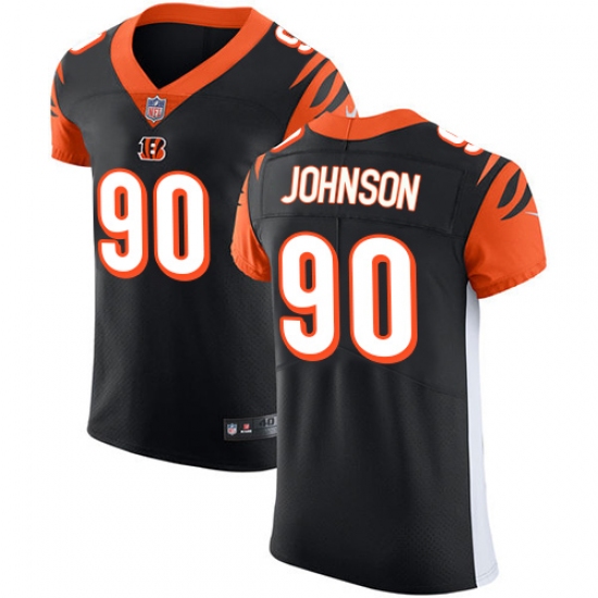 Men's Nike Cincinnati Bengals #90 Michael Johnson Black Team Color Vapor Untouchable Elite Player NFL Jersey - Ujersey