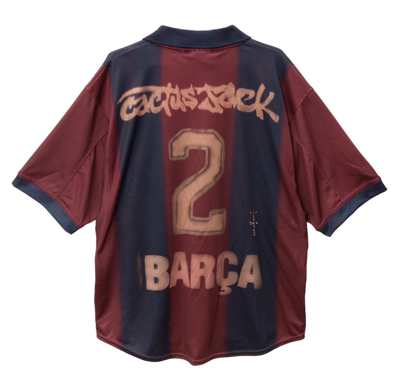CJ X FC BARCELONA RETRO 2000/01 HOME SKELETON JERSEY - U-jersey