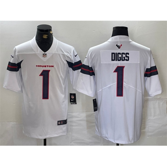 Men's Houston Texans #1 Stefon Diggs White Vapor Untouchable Stitched Football Jersey - Ujersey