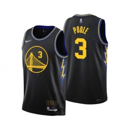 Men's Golden State Warriors #3 Jordan Poole Black Stitched Basketball Jersey - Ujersey