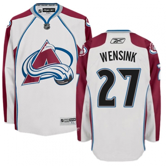 Men's Reebok Colorado Avalanche #27 John Wensink Authentic White Away NHL Jersey - Ujersey