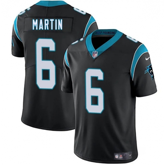 Men's Carolina Panthers #6 Sam Martin Black 2025 Vapor Limited Football Stitched Jersey