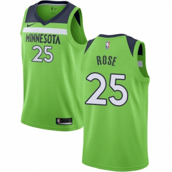 Youth Nike Minnesota Timberwolves #25 Derrick Rose Swingman Green NBA Jersey Statement Edition - Ujersey