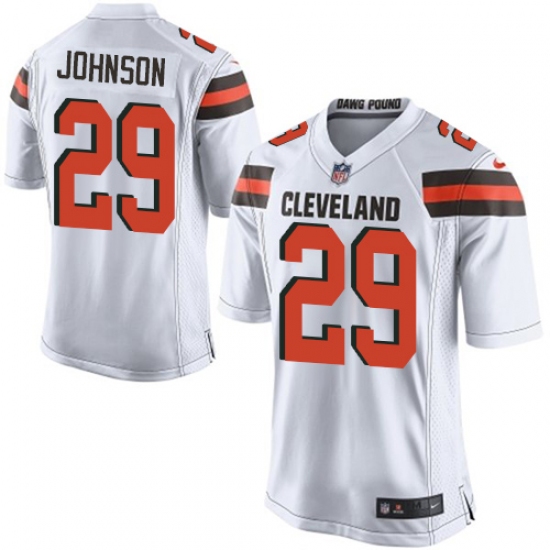Men's Nike Cleveland Browns #29 Duke Johnson Game White NFL Jersey - Ujersey