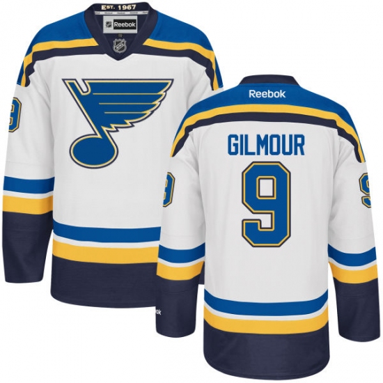 Women's Reebok St. Louis Blues #9 Doug Gilmour Authentic White Away NHL Jersey - Ujersey