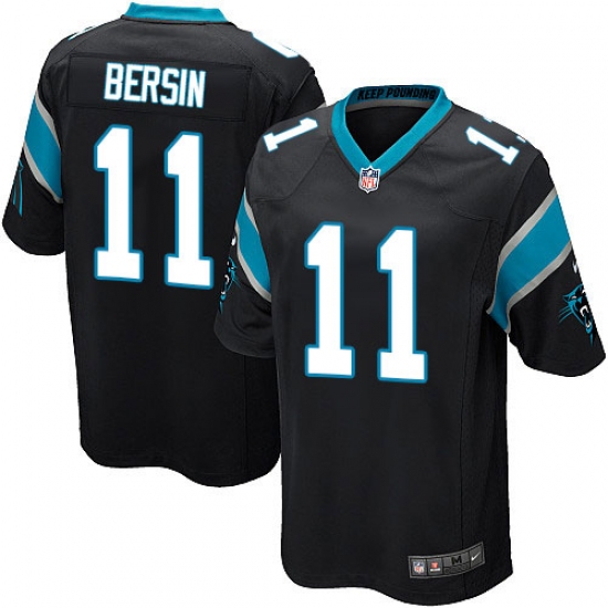 Men's Nike Carolina Panthers #11 Brenton Bersin Game Black Team Color NFL Jersey - Ujersey