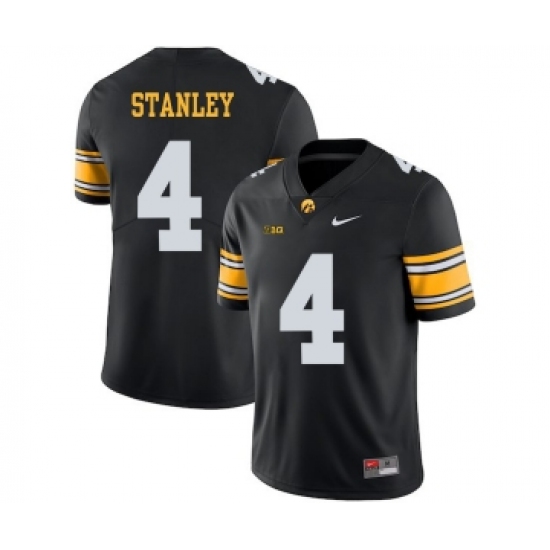 Iowa Hawkeyes 4 Nathan Stanley Black College Football Jersey - Ujersey