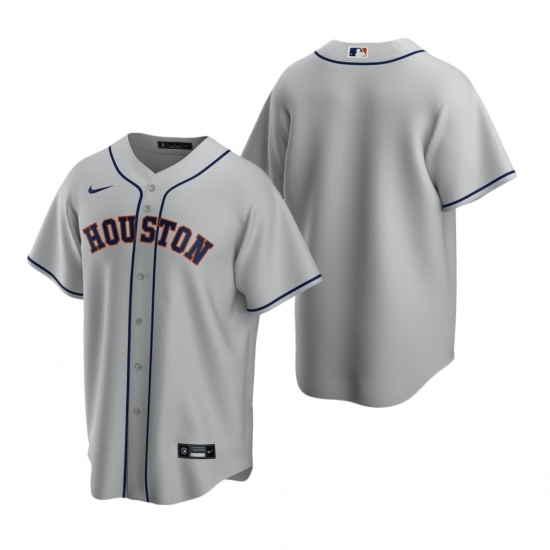 Men's Nike Houston Astros Blank Gray Road Stitched Baseball Jersey - Ujersey