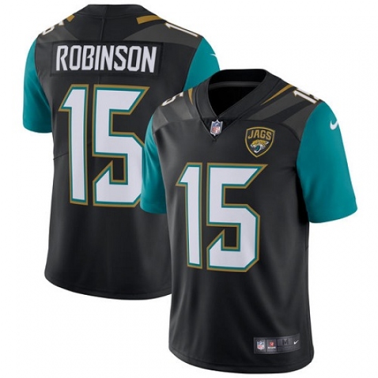 Men's Nike Jacksonville Jaguars #15 Allen Robinson Black Alternate Vapor Untouchable Limited Player NFL Jersey - Ujersey