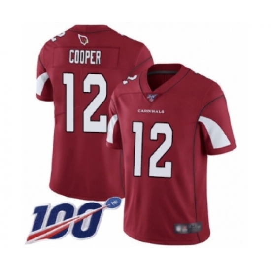 Men's Arizona Cardinals #12 Pharoh Cooper Red Team Color Vapor Untouchable Limited Player 100th Season Football Jersey - Ujersey