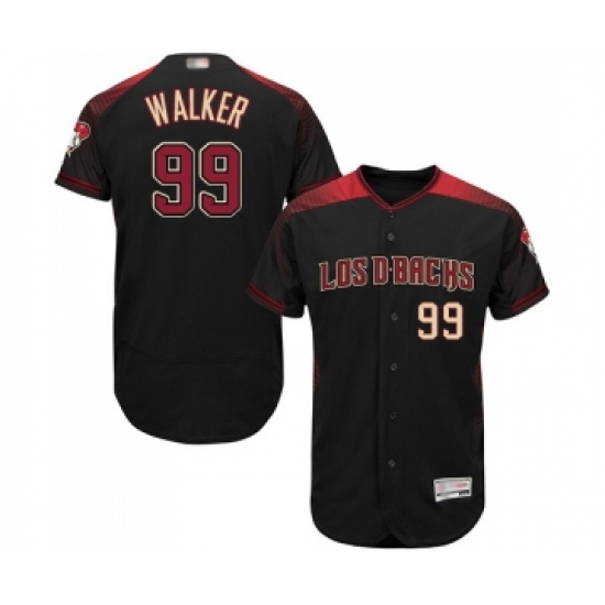 Men's Arizona Diamondbacks #99 Taijuan Walker Black Alternate Authentic Collection Flex Base Baseball Jersey - Ujersey