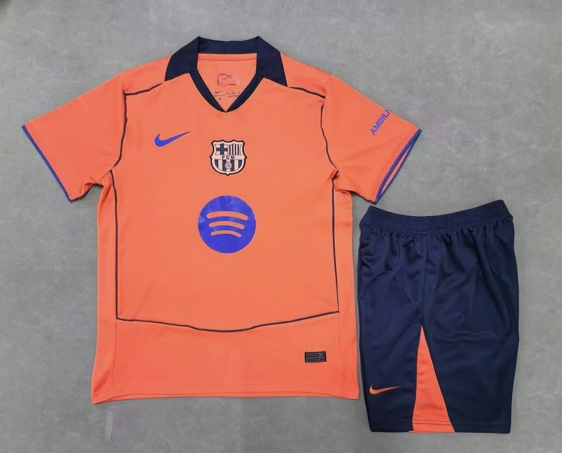 Barcelona Third Away Soccer Kids Kit Jersey+Shorts 2025/26 - U-jersey