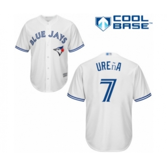 Youth Toronto Blue Jays #7 Richard Urena Authentic White Home Baseball Player Jersey - Ujersey