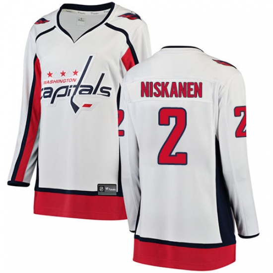 Women's Washington Capitals #2 Matt Niskanen Fanatics Branded White Away Breakaway NHL Jersey - ujerseystore