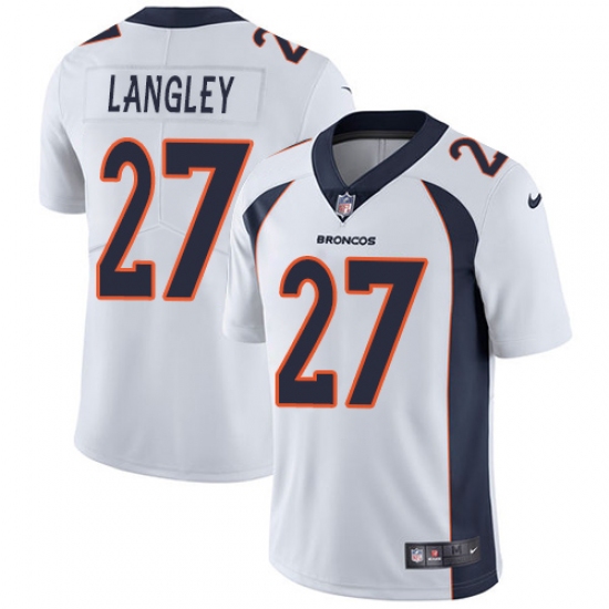 Youth Nike Denver Broncos #27 Brendan Langley White Vapor Untouchable Limited Player NFL Jersey - Ujersey