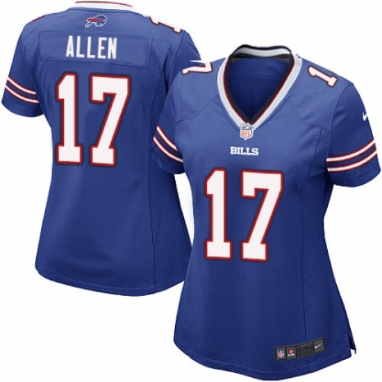 Women's Nike Buffalo Bills #17 Josh Allen Game Royal Blue Team Color NFL Jersey - Ujersey