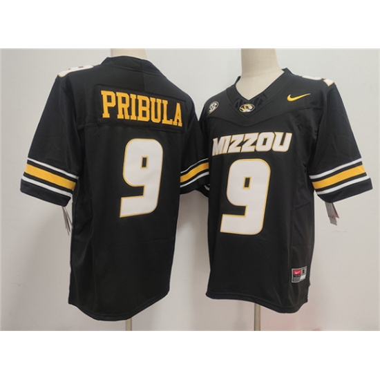Men's Missouri Tigers #9 Beau Pribula F.U.S.E. Black Stitched Jersey - Ujersey