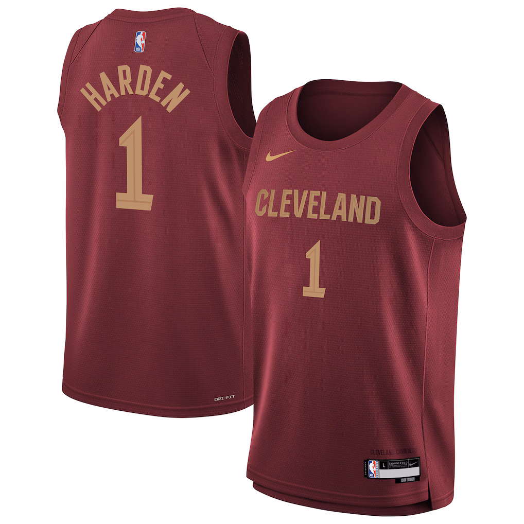 Youth Cleveland Cavaliers James Harden Nike Wine Swingman Jersey - Icon Edition - Ujersey Shop
