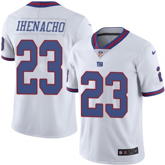 Youth Nike New York Giants #23 Duke Ihenacho Limited White Rush Vapor Untouchable NFL Jersey - Ujersey