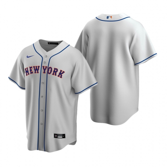 Men's Nike New York Mets Blank Gray Road Stitched Baseball Jersey - Ujersey