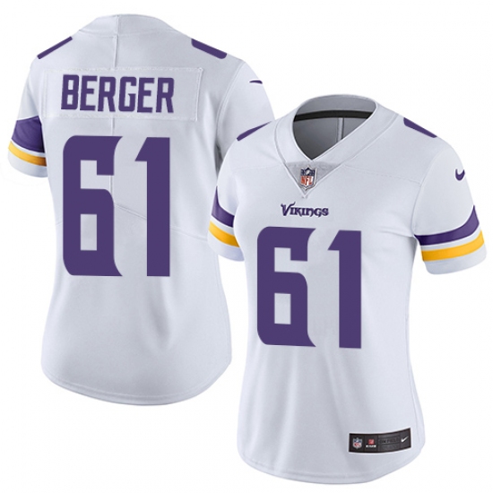 Women's Nike Minnesota Vikings #61 Joe Berger Elite White NFL Jersey - Ujersey