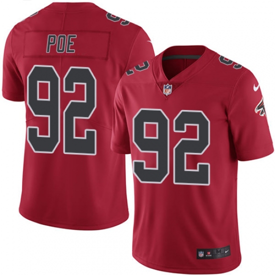 Youth Nike Atlanta Falcons #92 Dontari Poe Limited Red Rush Vapor Untouchable NFL Jersey - Ujersey