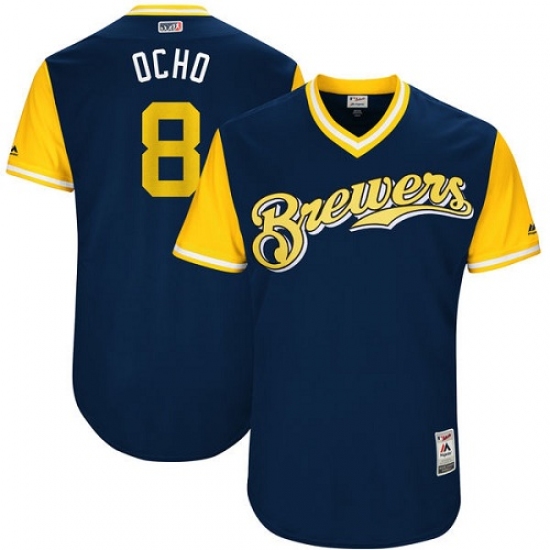 Men's Majestic Milwaukee Brewers #8 Ryan Braun 