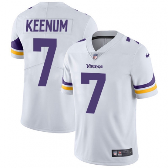 Youth Nike Minnesota Vikings #7 Case Keenum White Vapor Untouchable Limited Player NFL Jersey - Ujersey