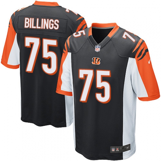 Men's Nike Cincinnati Bengals #75 Andrew Billings Game Black Team Color NFL Jersey - Ujersey