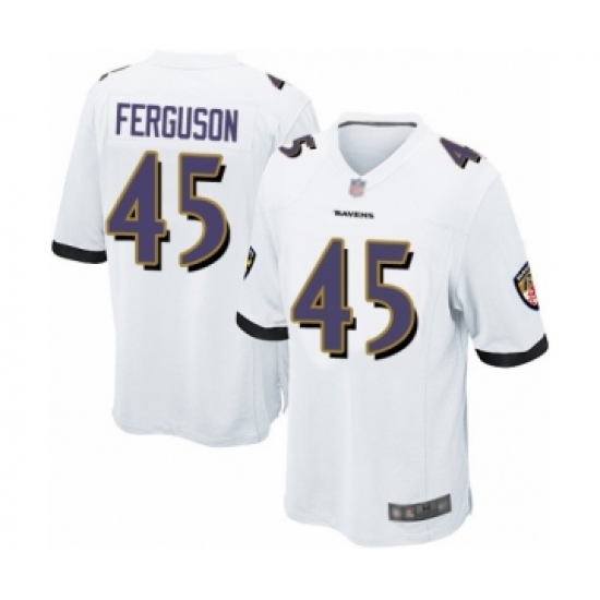 Men's Baltimore Ravens #45 Jaylon Ferguson Game White Football Jersey - Ujersey