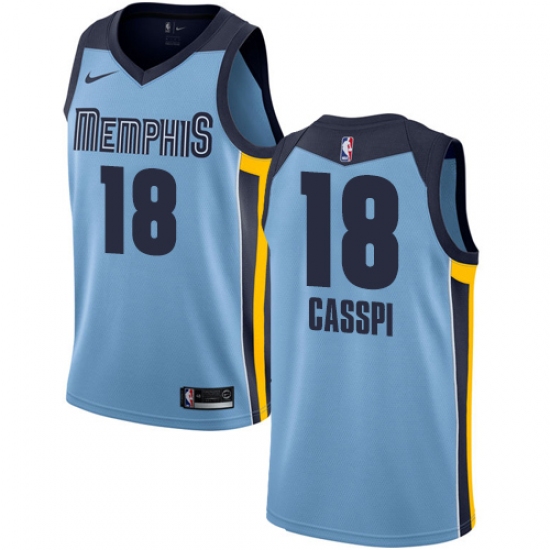 Men's Nike Memphis Grizzlies #18 Omri Casspi Swingman Light Blue NBA Jersey Statement Edition - Ujersey
