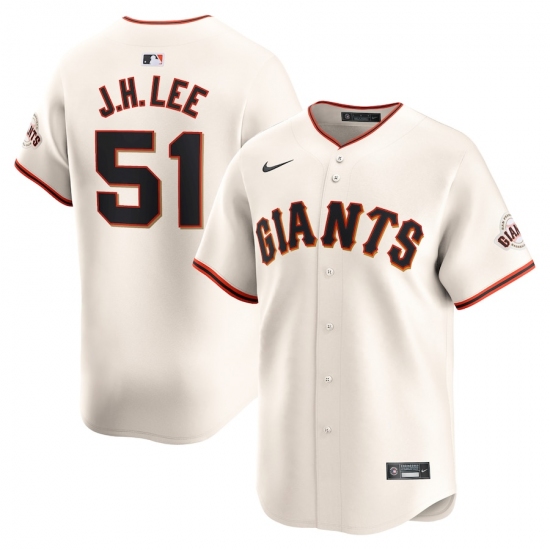 Men's San Francisco Giants #51 Jung Hoo Lee Cream Home Nike Limited Jersey - Ujersey