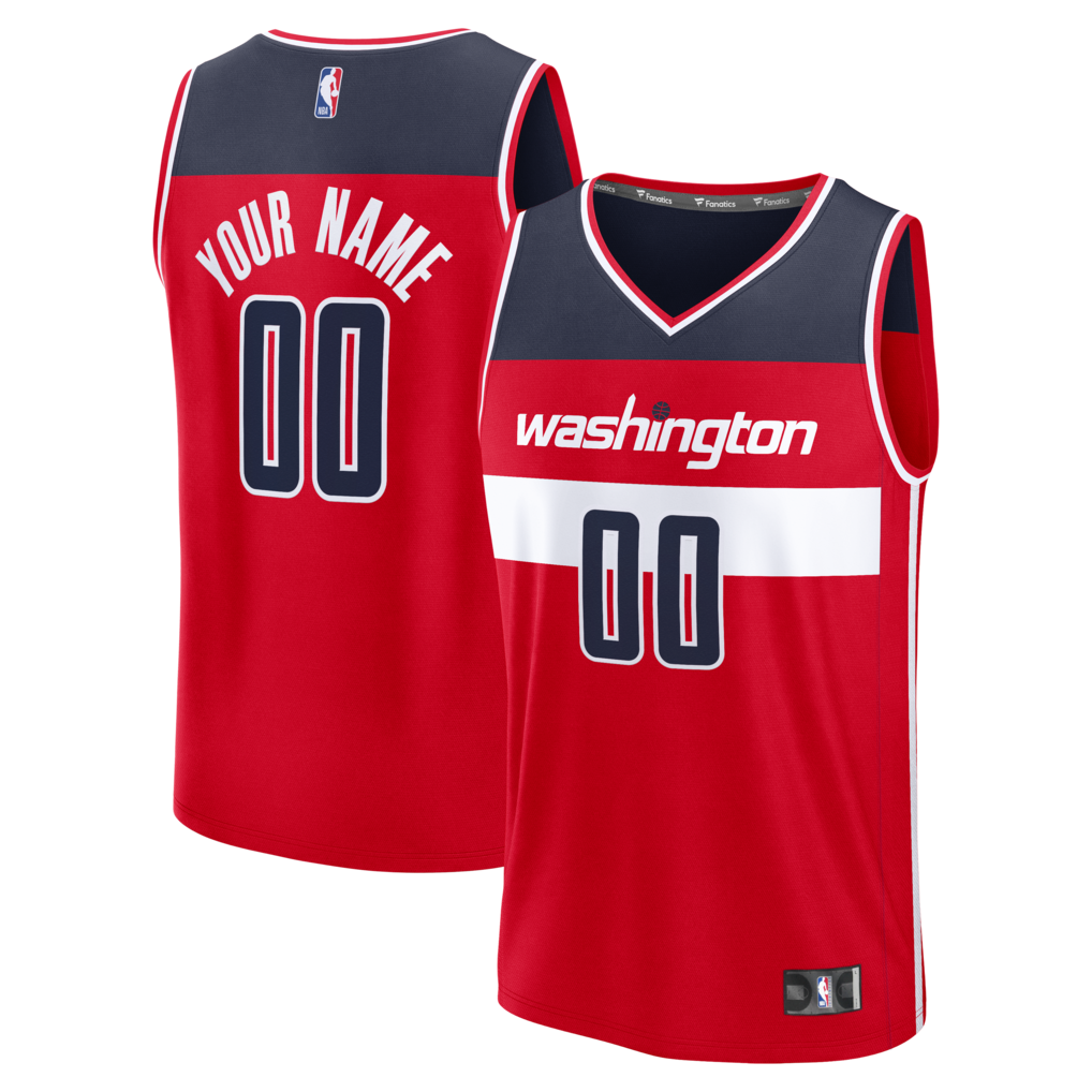 Men's Washington Wizards Fanatics Red Fastbreak Custom Jersey - Icon Edition - SUjersey01