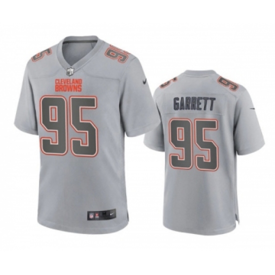 Men's Cleveland Browns #95 Myles Garrett Gray Atmosphere Fashion Stitched Game Jersey - Ujersey