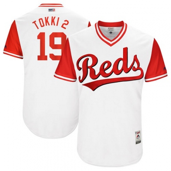 Men's Majestic Cincinnati Reds #19 Joey Votto 