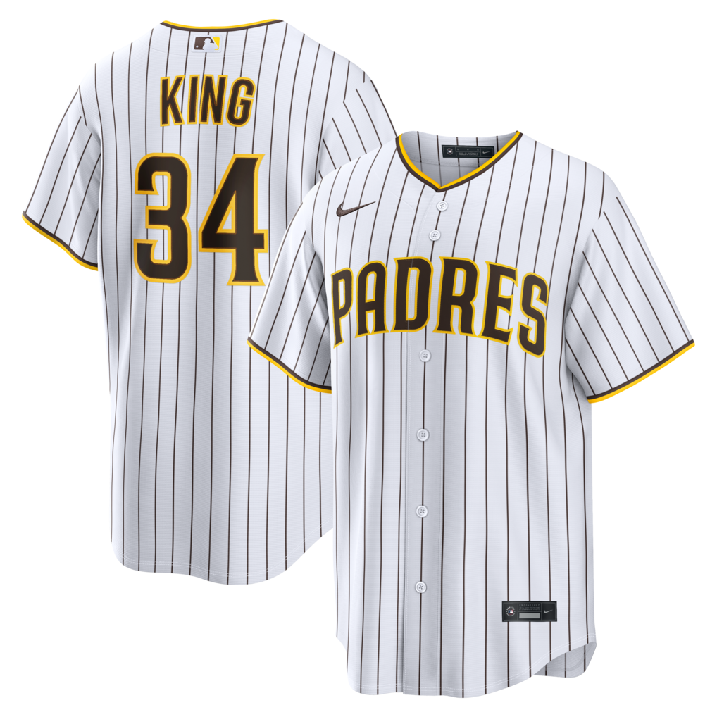 Men's San Diego Padres Michael King Nike White Home Replica Jersey - Ujersey