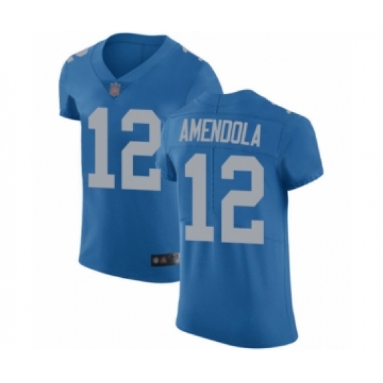 Men's Detroit Lions #12 Danny Amendola Blue Alternate Vapor Untouchable Elite Player Football Jersey - Ujersey