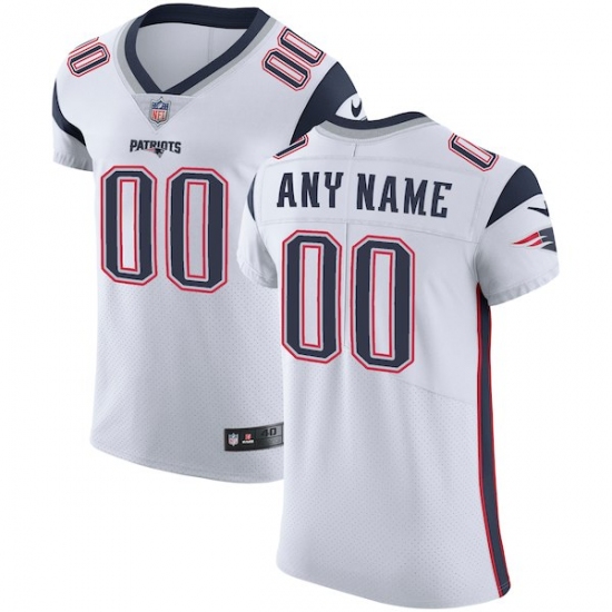 Men's New England Patriots Nike White Vapor Untouchable Custom Elite Jersey - Ujersey