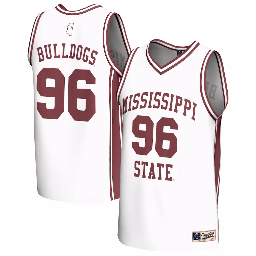 Youth GameDay Greats White Mississippi State Bulldogs Lightweight Collegiate Basketball Fashion Jersey - Ujersey Shop